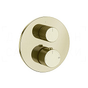 Gessi Ingranaggio Термостат для душа встраиваемый, на 2 потребителя, внешняя часть, цвет: brass PVD 63141#710