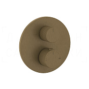 Gessi Ingranaggio Термостат для душа встраиваемый, на 2 потреб., внешняя часть, цвет: antique brass 63141#713