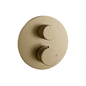 Gessi Ingranaggio Термостат для душа встраив., на 2 потреб., внешняя часть, цвет: warm bronze PVD 63141#726