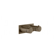Gessi Anello Термостат для душа встраив., на 2 потреб., внеш. часть, цвет: coffee bronze brushed PVD 63334#761