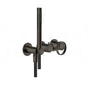 Gessi Anello Смеситель для душа встраиваемый, на 2 потребителя, внешняя часть, цвет: aged bronze 63345#187