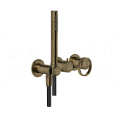 Gessi Anello Смеситель для душа встраиваемый, на 2 потребителя, внешняя часть, цвет: antique brass 63345#713