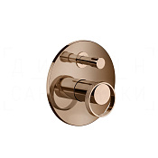 Gessi Anello Смеситель для душа встраиваемый, на 2 потребителя, внешняя часть, цвет: copper PVD 63377#030