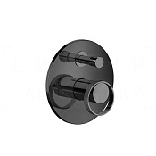 Gessi Anello Смеситель для душа встраиваемый, на 2 потребителя, внешняя часть, цвет: black metal PVD 63377#706