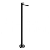 Gessi Anello Смеситель для ванны напольный, без душевого гарн., излив 17,4 см, цвет: black metal PVD 63393#706