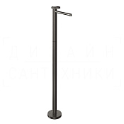 Gessi Anello Смеситель для ванны напольный, без душ. гарн., излив 17,4 см, цвет: black metal brushed 63393#707