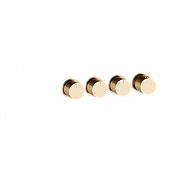 Gessi Anello Термостат для душа встраиваемый, на 3 потребителя, внешняя часть, цвет: warm bronze PVD 63436#735