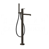 Gessi Ingranaggio Смеситель для ванны напольный, с душевым гарнит., излив 26 см, цвет: aged bronze 63528#187