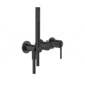 Gessi Ingranaggio Смеситель для душа встраиваемый, на 2 потребителя, внеш. часть, цвет: matte black 63545#299