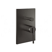 Gessi Ingranaggio Смеситель для душа встраив., на 2 потреб., внешняя часть, цвет: black metal PVD 63577#707