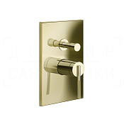 Gessi Ingranaggio Смеситель для душа встраиваемый, на 2 потребителя, внешняя часть, цвет: brass PVD 63577#710