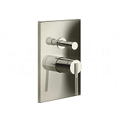 Gessi Ingranaggio Смеситель для душа встраиваемый, на 2 потребителя, внешняя часть, цвет: nickel PVD 63577#720