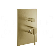 Gessi Ingranaggio Смеситель для душа встраиваемый, на 2 потр., внеш. часть, цвет: brushed brass PVD 63577#727