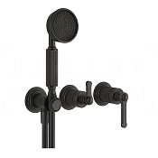 Gessi Venti20 Смеситель для душа встраиваемый, на 2 потребителя, внешняя часть, цвет: aged bronze 65036#187