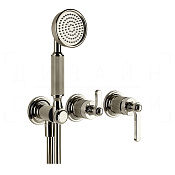 Gessi Venti20 Смеситель для душа встраиваемый, на 2 потребителя, внешняя часть, цвет: nickel PVD 65036#720