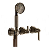 Gessi Venti20 Смеситель для душа встраив., на 2 потр., внеш. часть, цвет: coffee bronze brushed PVD 65036#761