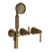 Gessi Venti20 Смеситель для душа встраив., на 2 потр., внешняя часть, цвет: deep bronze brushed PVD 65036#791