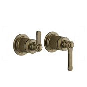 Gessi Venti20 Смеситель для душа встраиваемый, на 2 потребителя, внешняя часть, цвет: antique brass 65038#713