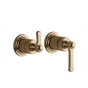 Gessi Venti20 Смеситель для душа встраив., на 2 потр., внешняя часть, цвет: warm bronze brushed PVD 65038#726