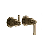 Gessi Venti20 Смеситель для душа встраив., на 2 потр., внешняя часть, цвет: deep bronze brushed PVD 65038#791