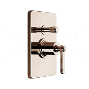 Gessi Venti20 Смеситель для душа встраиваемый, на 2 потребителя, внешняя часть, цвет: copper PVD 65079#030