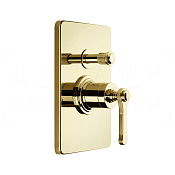 Gessi Venti20 Смеситель для душа встраиваемый, на 2 потребителя, внешняя часть, цвет: gold PVD 65079#246