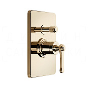 Gessi Venti20 Смеситель для душа встраиваемый, на 2 потребителя, внеш. часть, цвет: warm bronze PVD 65079#735