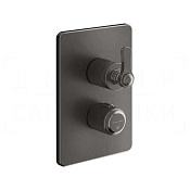 Gessi Venti20 Термостат для душа встраив., на 1 потр., внешняя часть, цвет: black metal brushed PVD 65133#707