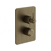 Gessi Venti20 Термостат для душа встраиваемый, на 1 потребитель, внешняя часть, цвет: antique brass 65133#713
