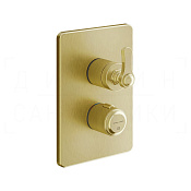 Gessi Venti20 Термостат для душа встраиваемый, на 1 потребитель, внешняя часть, цвет: gold brushed 65133#716