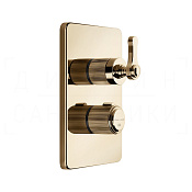 Gessi Venti20 Термостат для душа встраиваемый, на 3 потребителя, внеш. часть, цвет: warm bronze PVD 65137#735