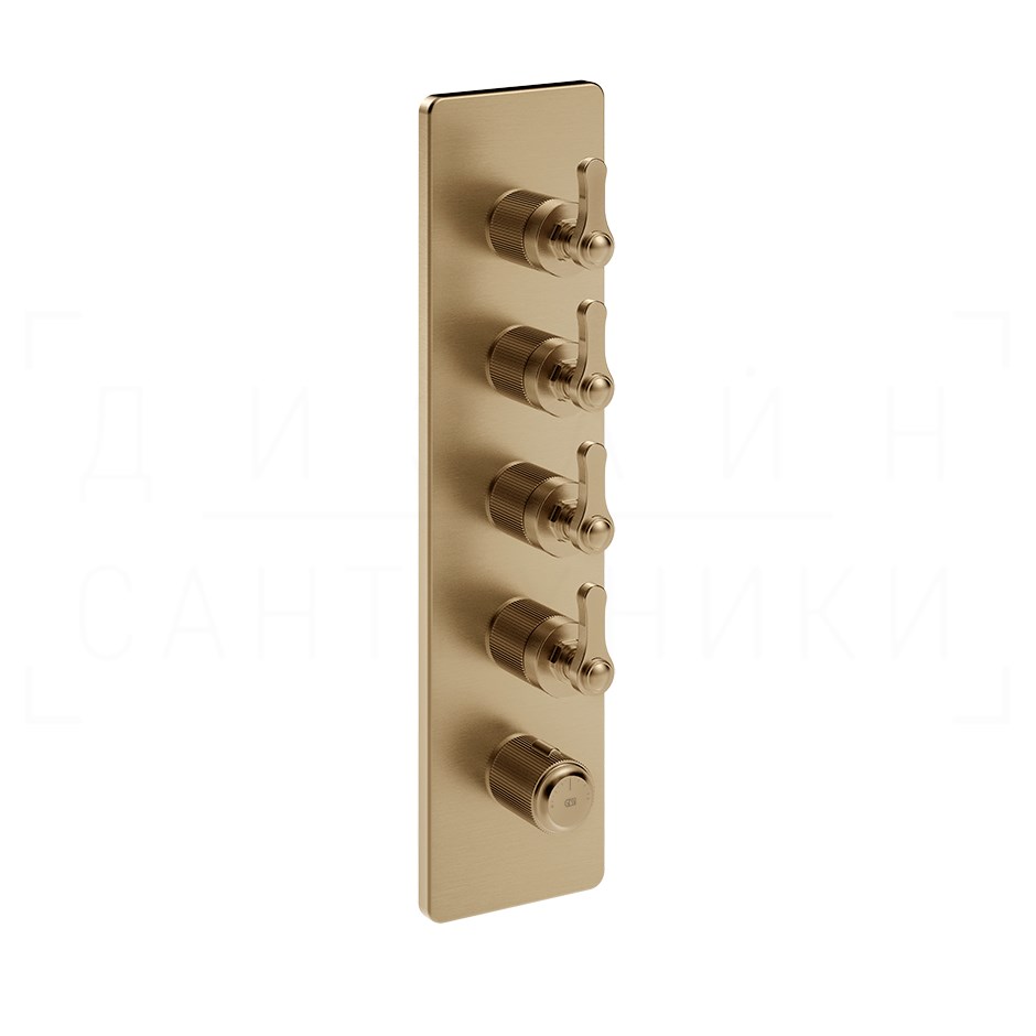 Gessi Venti20 Термостат для душа встраив., на 4 потр., внешняя часть, цвет: warm bronze brushed PVD 65208#726