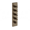 Gessi Venti20 Термостат для душа встраив., на 4 потр., внеш. часть, цвет: coffee bronze brushed PVD 65208#761