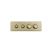 Gessi Hi-Fi Eclectic Термостат для душа встраив., на 2 потреб., внеш. часть, цвет: brushed brass PVD 65222#727