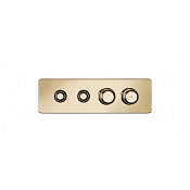 Gessi Hi-Fi Eclectic Термостат для душа встраив., на 2 потреб., внешняя часть, цвет: warm bronze PVD 65222#735
