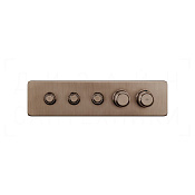 Gessi Hi-Fi Eclectic Термостат для душа встраив., на 3 потр., внеш. часть, цвет: copper brushed PVD 65224#708
