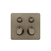 Gessi Hi-Fi Eclectic Термостат для душа встраив., на 2 потреб., внеш. часть, цвет: coffee bronze PVD 65232#761