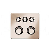 Gessi Hi-Fi Eclectic Термостат для душа встраиваемый, на 3 потреб., внешняя часть, цвет: copper PVD 65234#030