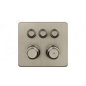 Gessi Hi-Fi Eclectic Термостат для душа встраив., на 3 потреб., внешняя часть, цвет: finox nickel 65234#149