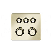 Gessi Hi-Fi Eclectic Термостат для душа встраиваемый, на 3 потреб., внешняя часть, цвет: brass PVD 65234#710