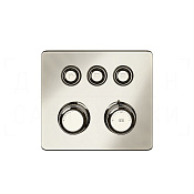 Gessi Hi-Fi Eclectic Термостат для душа встраиваемый, на 3 потреб., внешняя часть, цвет: nickel PVD 65234#720