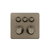 Gessi Hi-Fi Eclectic Термостат для душа встраив., на 3 потреб., внеш. часть, цвет: coffee bronze PVD 65234#761