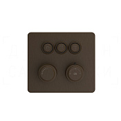 Gessi Hi-Fi Eclectic Термостат для душа встраиваемый, на 3 потреб., внешняя часть, цвет: dark bronze 65234#845