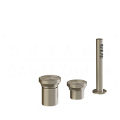 Gessi Origini Смеситель на борт ванны на 3 отв., без изл., с руч. душем, цвет: finox brushed nickel 66043#149