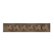 Gessi Origini Термостат для душа встраив., на 4 потр., внеш. часть, цвет: coffee bronze brushed PVD 66226#761