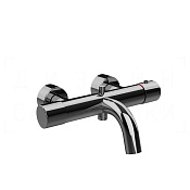 Gessi Habito Термостат для ванны, без душевого гарнитура, излив 19,7 см, цвет: black metal PVD 70013#706