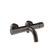 Gessi Habito Термостат для ванны, без душевого гарнит., излив 19,7 см, цвет: black metal brushed PVD 70013#707