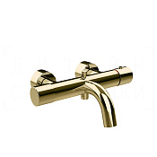 Gessi Habito Термостат для ванны, без душевого гарнитура, излив 19,7 см, цвет: brass PVD 70013#710