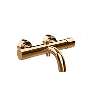 Gessi Habito Термостат для ванны, без душевого гарнитура, излив 19,7 см, цвет: warm bronze PVD 70013#735