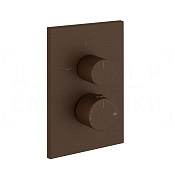 Gessi Habito Термостат для душа встраиваемый, на 2 потребителя, внешняя часть, цвет: dark bronze 70031#845